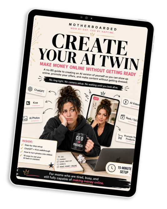 Create Your AI Twin: Make Money Online Without Getting Ready | AI Content Creation Guide for Moms