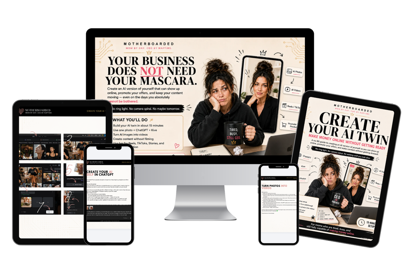 Create Your AI Twin: Make Money Online Without Getting Ready | AI Content Creation Guide for Moms